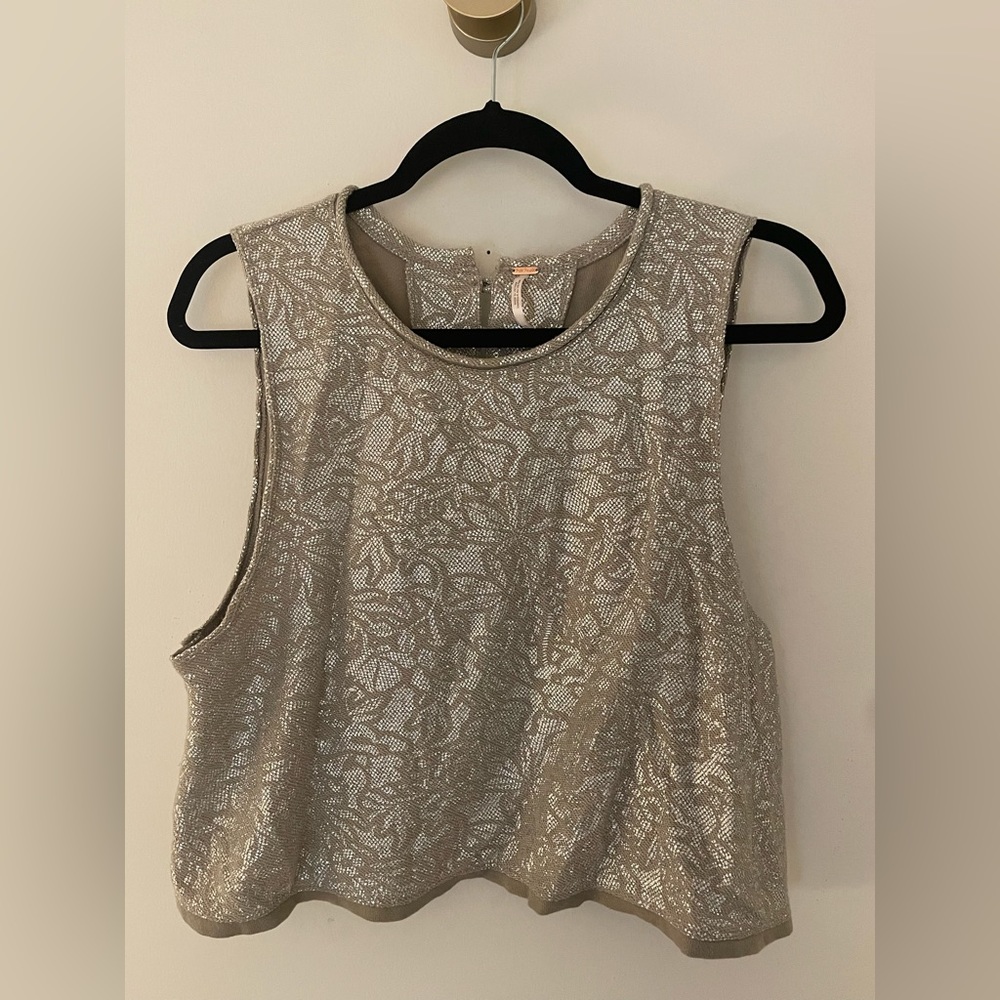 Free People Tank - Grey/Silver - S